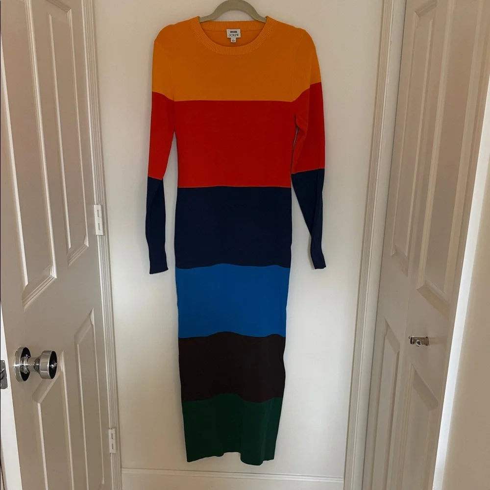 Christopher John Roger's for J Crew Striped Dress NWOT - Picture 1 of 3